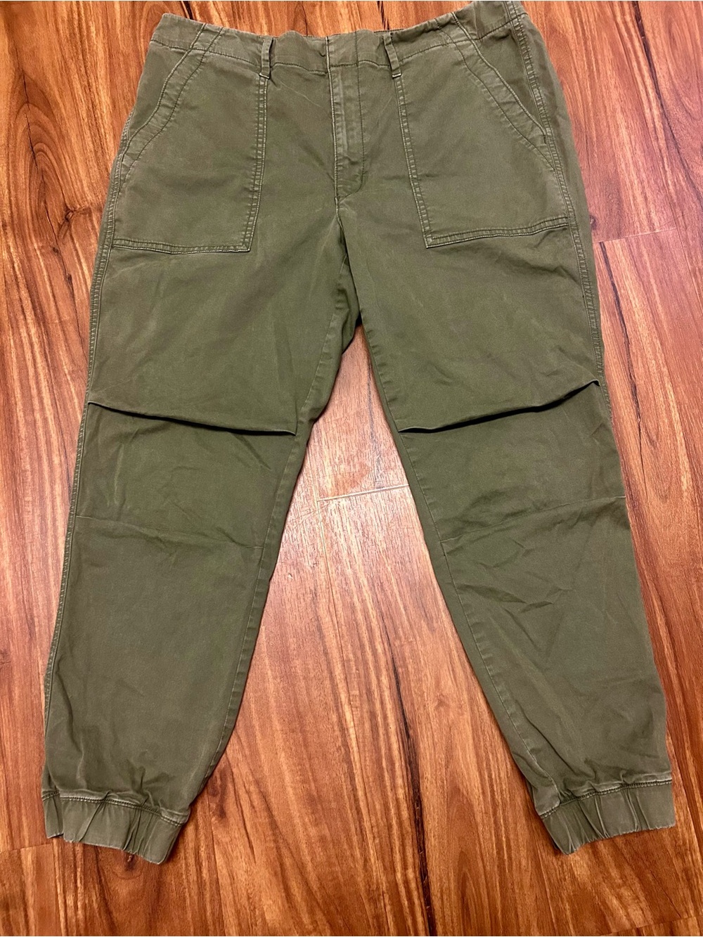 American Eagle Outfitters Women’s Green Military Stretch Joggers 12